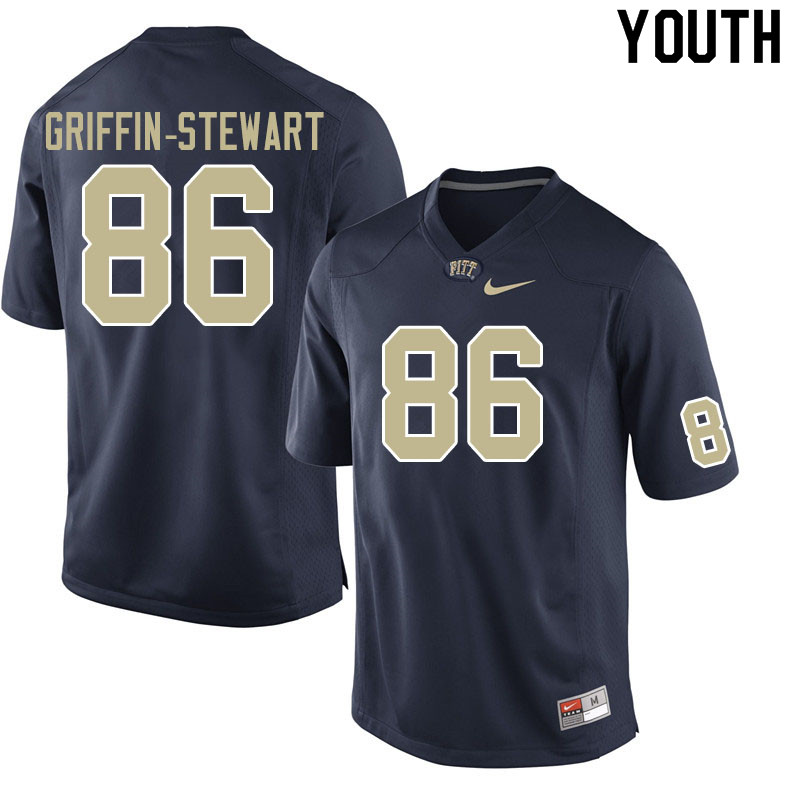Youth #86 Nakia Griffin-Stewart Pitt Panthers College Football Jerseys Sale-Navy